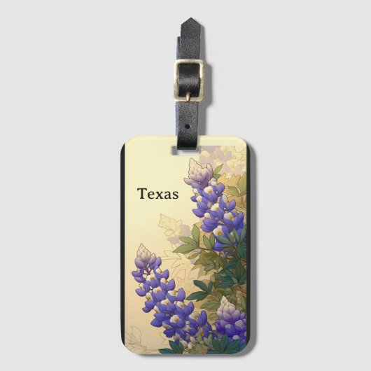 Texas Bluebonnet Bagagelabel (Voorkant (verticaal))