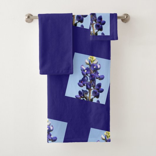 Texas Bluebonnet Bath Towel Set Bad Handdoek (Insitu)
