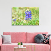 Texas Bluebonnet Bloem Kunst Close-up Canvas Afdruk (Insitu (Woonkamer))