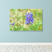 Texas Bluebonnet Bloem Kunst Close-up Canvas Afdruk (Insitu (Houten vloer))
