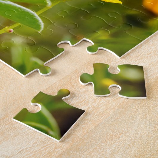 Texas Bluebonnet bloem met geel Legpuzzel (Zijkant)