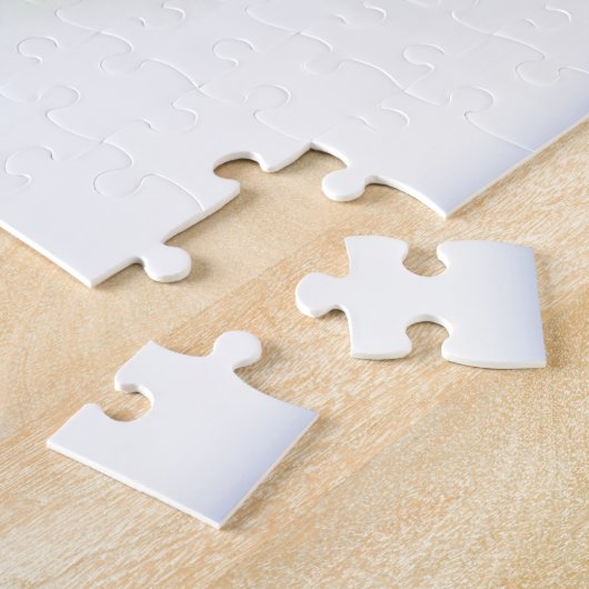 Texas Bluebonnet Bloem op Wit met Graphics Legpuzzel (Zijkant)