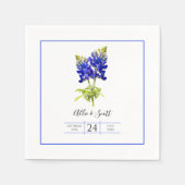 Texas Bluebonnet Bloemen, Moderne Trouwdag Servet (Voorkant)
