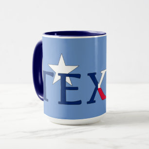 Texas Bluebonnet Bloemen op Blauwe Mok