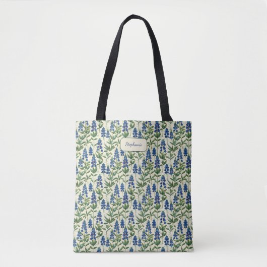 Texas Bluebonnet Bloemige Lupine Tote Bag (Voorkant)