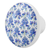 Texas Bluebonnet Blue Wildflower Bloempatroon Keramische Knop (Rechts)