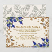 Texas Bluebonnet Botanische Trouwuitnodiging Save The Date (Voorkant / Achterkant)