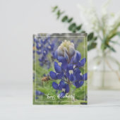 Texas Bluebonnet Briefkaart (Staand voorkant)