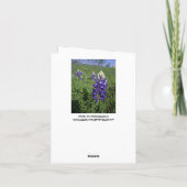 Texas Bluebonnet Christelijk John 3:16 Blank Insid Kaart (Achterkant)