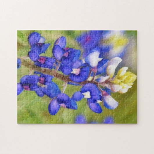 Texas Bluebonnet Close-up Flower Art Puzzel Legpuzzel (Horizontaal)
