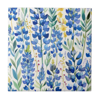 Texas Bluebonnet Floral Herhaling Tegeltje