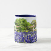 Texas Bluebonnet Flower Art Country Fence Mok (Midden)