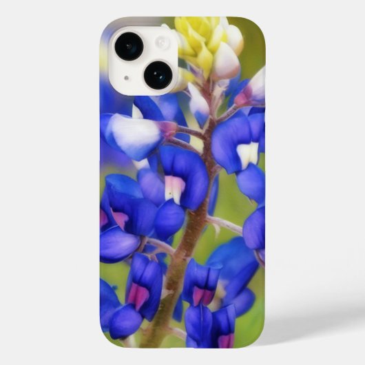 Texas Bluebonnet Flower Art Phone Case (Achterkant)