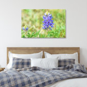 Texas Bluebonnet Flower Art Sluiten Canvas Afdruk (Insitu (Slaapkamer))