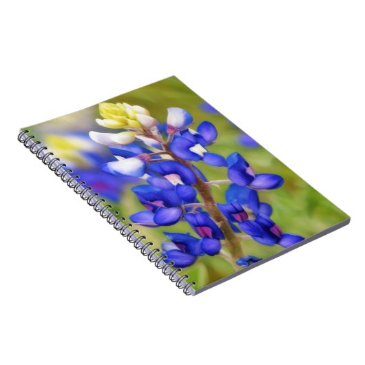 Texas Bluebonnet Flower Close-up Journal Notitieboek (Rechterzijde)