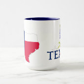 Texas Bluebonnet Flowers met vlag kleuren Mok (Midden)