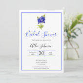 Texas Bluebonnet Flowers, Modern Wedding, Bridal Kaart (Staand voorkant)
