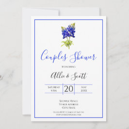 Texas Bluebonnet Flowers, Modern Wedding, Couples Kaart