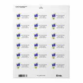 Texas Bluebonnet Flowers, Modern Wedding Etiket (Full Sheet)
