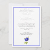 Texas Bluebonnet Flowers, Modern Wedding Kaart (Achterkant)