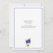 Texas Bluebonnet Flowers, Modern Wedding Save Date Kaart (Achterkant)