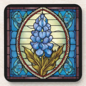 Texas Bluebonnet-Glas in lood Bier Onderzetter (Voorkant)