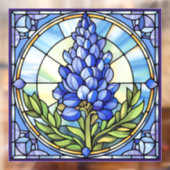 Texas Bluebonnet Glas in lood Design Raamsticker (Vel 2)