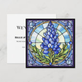 Texas Bluebonnet-Glas in lood Kaart (Voorkant / Achterkant)