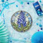 Texas Bluebonnet-Glas in lood Papieren Bordje (Feest)