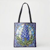 Texas Bluebonnet-Glas in lood Tote Bag (Voorkant)