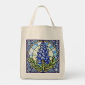 Texas Bluebonnet-Glas in lood Tote Bag (Achterkant)