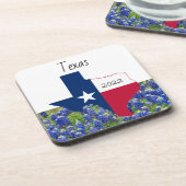 Texas Bluebonnet harde plastic onderzetters (Linkerzijde)