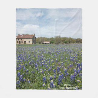 Texas Bluebonnet House Fleece Deken