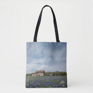 Texas Bluebonnet House - Marmeren Herfsten, Vereni Tote Bag