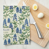 Texas Bluebonnet keukenhanddoek lupine (Quarter Fold)