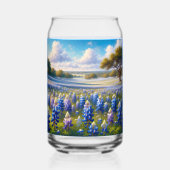 Texas Bluebonnet Meadow Landscape Blikvorm Glas (Voorkant)