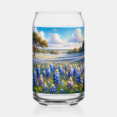 Texas Bluebonnet Meadow Landscape Blikvorm Glas (Achterkant)
