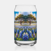 Texas Bluebonnet Meadow Landscape Blikvorm Glas (Links)