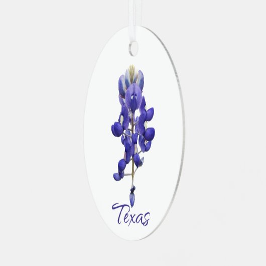 Texas Bluebonnet Metal Ornament (Voorkant links)