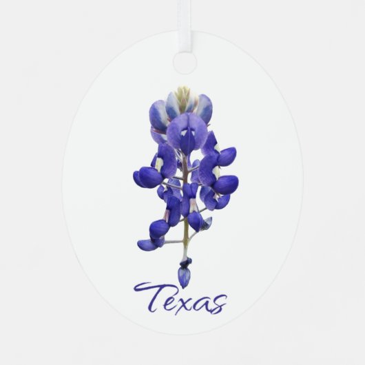 Texas Bluebonnet Metal Ornament (Achterkant)