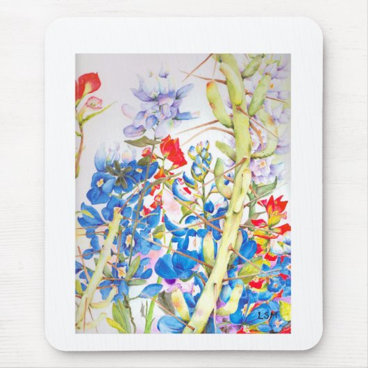 Texas Bluebonnet Mousepad Muismat (Voorkant)