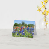 Texas Bluebonnet & Paintbrush Notecard Kaart (Gele Bloem)
