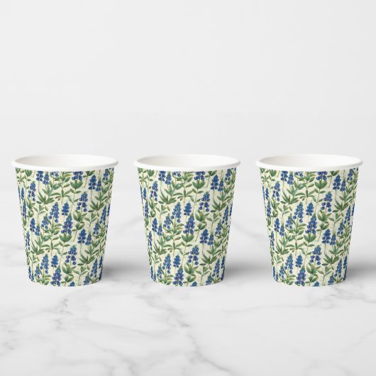 Texas Bluebonnet Paper Cups Lupine Papieren Bekers (Multi)