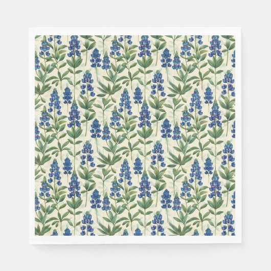 Texas Bluebonnet Paper Napkins Lupine Servet (Voorkant)