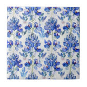 Texas Bluebonnet Patroon, Blauwe Bloemen Herhaling Tegeltje (Voorkant)