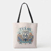 Texas Bluebonnet Route 66 Boho Roadtrip Sfeer Tote Bag (Achterkant)