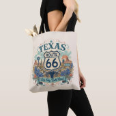 Texas Bluebonnet Route 66 Boho Roadtrip Sfeer Tote Bag (Dichtbij)