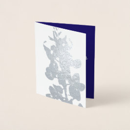 Texas Bluebonnet Silver Foil Note Card Folie Kaarten