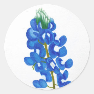 texas bluebonnet-Sticker Ronde Sticker