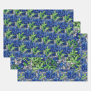 Texas Bluebonnet Texan Love Flower Inpakpapier Vel